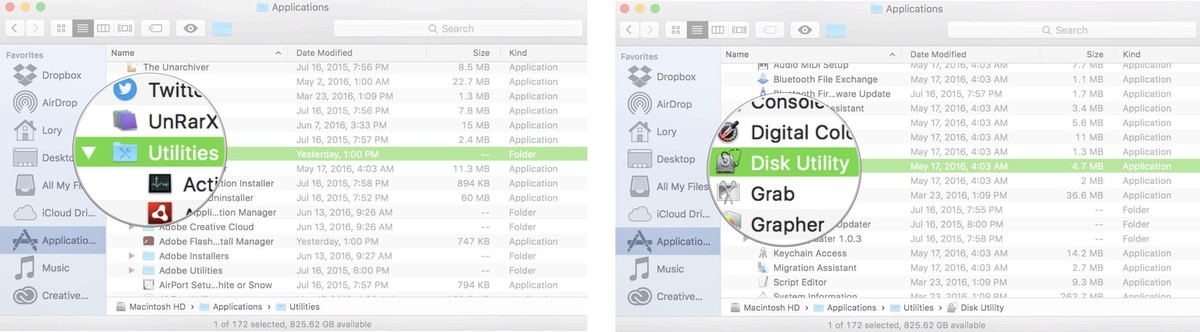 partition de disque de mac