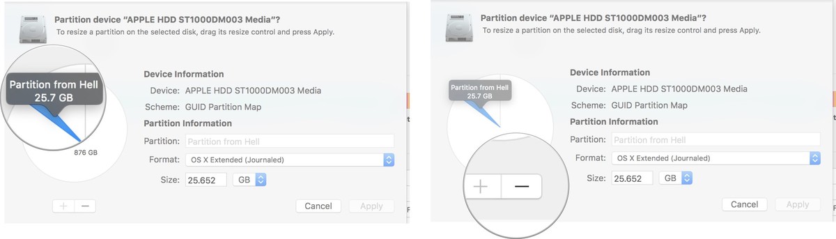 partition de mac