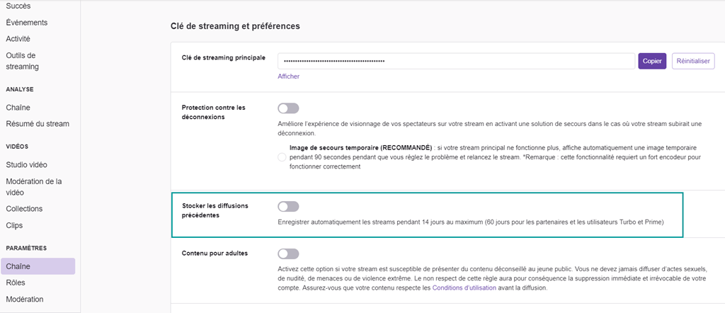 Téléchargez votre propre diffusion de Twitch