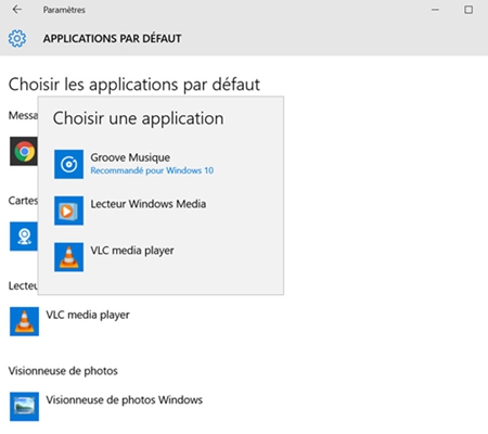 Configurer VLC comme lecteur vidéo apr défaut sur Windows