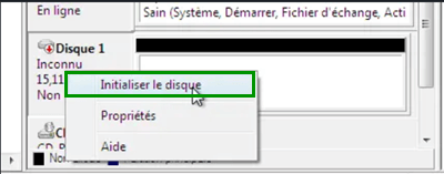 initialiser un disque sur Windows