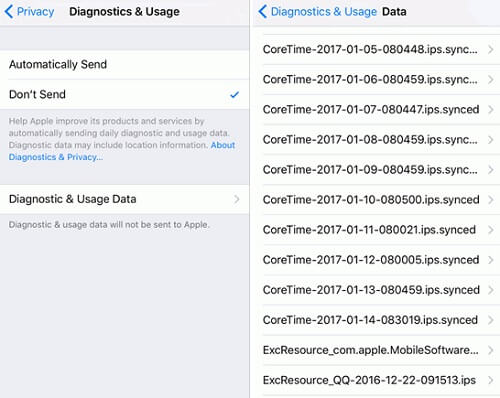 Diagnostic & Usage Data