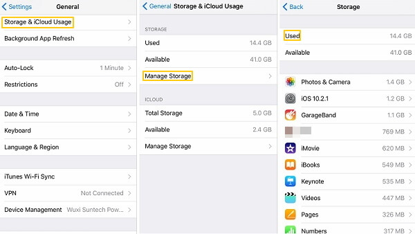 iPhone Storage