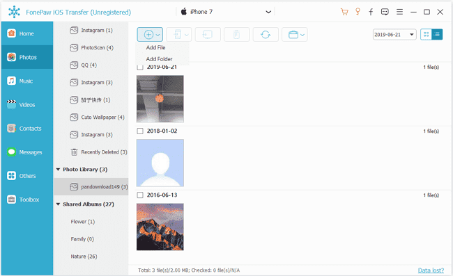 Add Photos from PC to iPhone