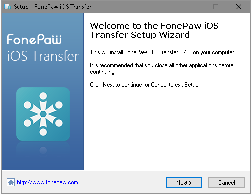 FonePaw iOS Transfer Setup Wizard