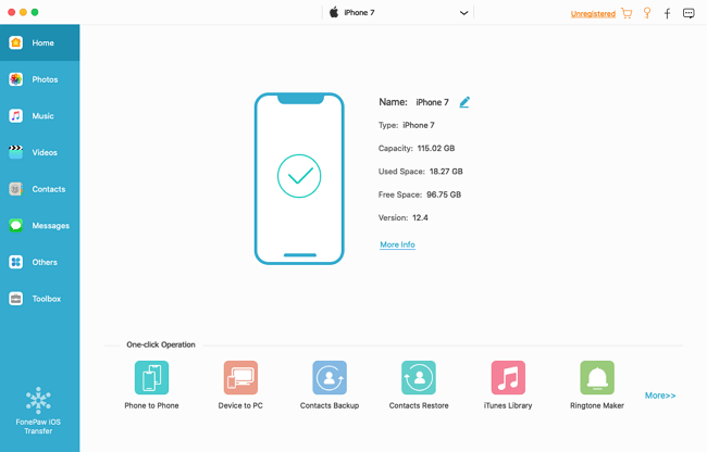 Run FonePaw iOS Transfer on Mac