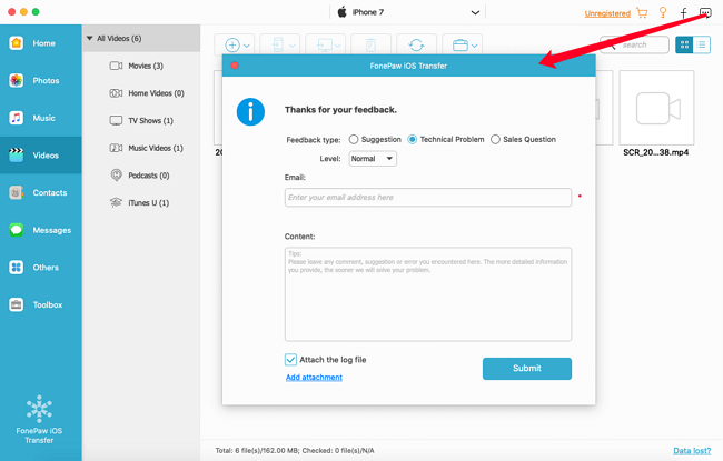 Submit the Log File to Us