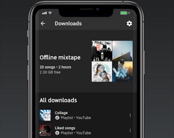 Musica di YouTube scaricata su iPhone