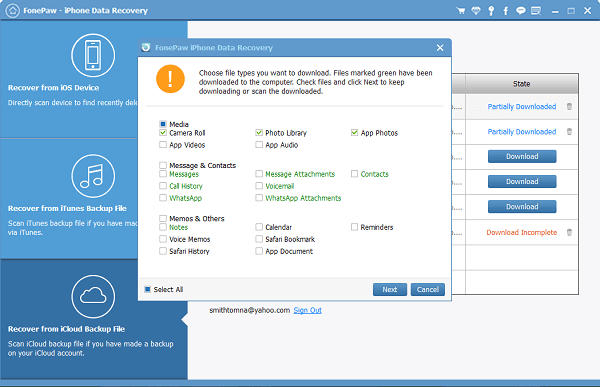 Choose Files Types