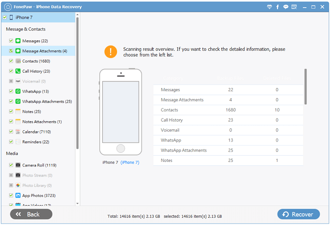 The Interface of iOS Device Recovery