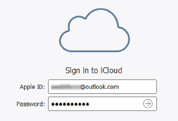 Log in iCloud Account