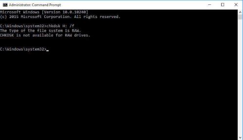 CHKDSK エラー RAW ディスク