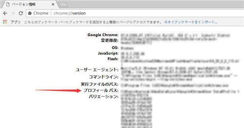 Chrome プロフィール PATH