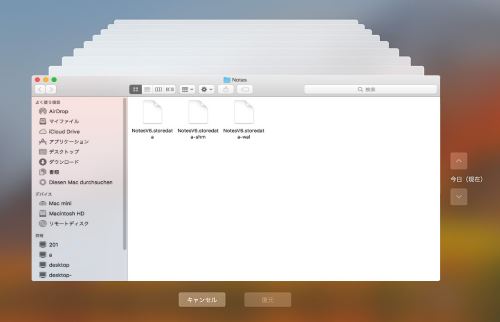 Mac データ Time Machine