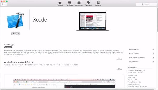 Xcode ダウンロード