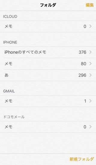 iPhone　メモ　Gmail