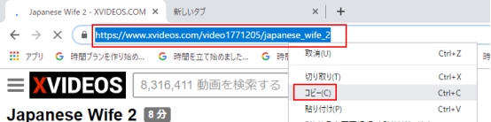 Xvideos URL コピー