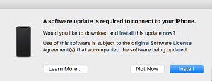 A Software Update is Required to Connect to Your iPhone