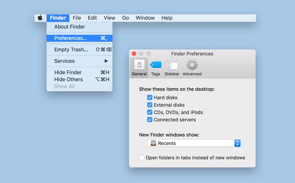 External Disk Checkbox Mac