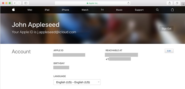 Apple ID Account Settings