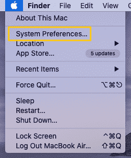 Open System Preferences