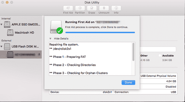 Run First Aid Mac