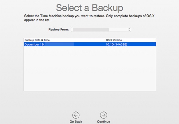 Restore Time Machine Backup