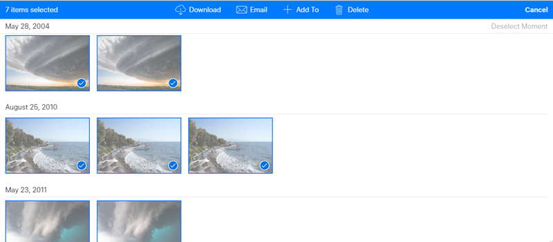 Select Photos from iCloud