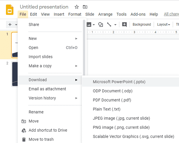 Convert Google Slides Into PowerPoint