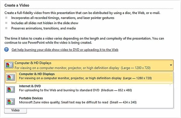 Turn PowerPoint 2010 into Video