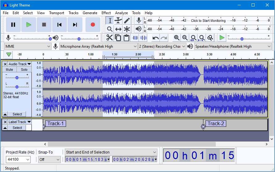 Gravar música de Spotify com Audacity