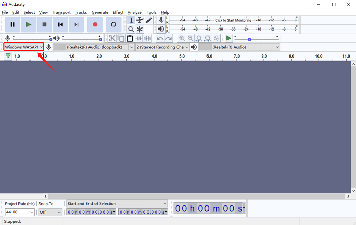 Sistema di registrazione Audio Audacity