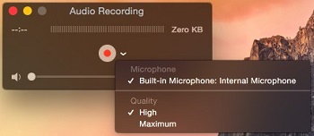 Registra audio su Mac