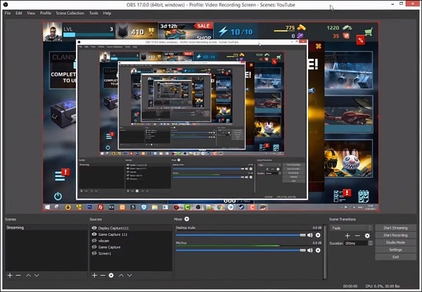 OBS 스튜디오 레코드 게임