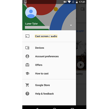 Google Home Cast Screen