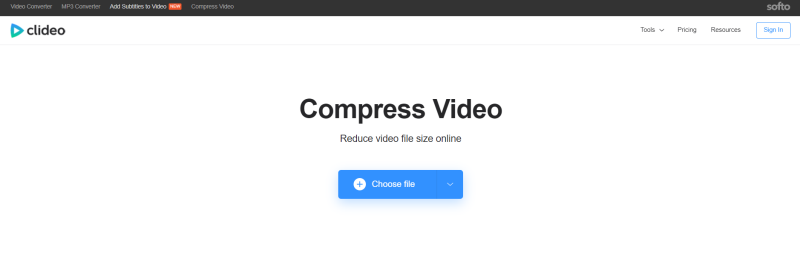 Clideo Compress Video Online