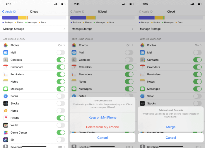 Come recuperare i contatti eliminati su iPhone iCloud Sync