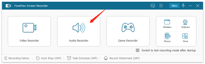 Choose Audio Recorder