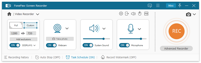 Change Recording Settings