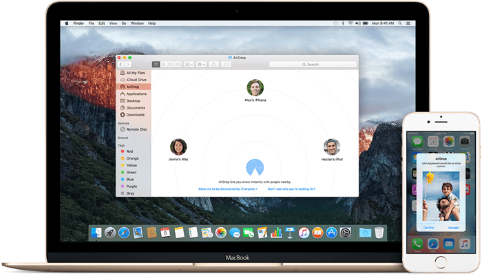 Airdrop Mac to iPhone