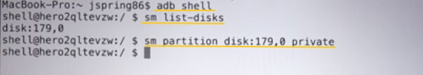 Command Line Adopt SD Card