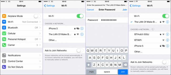 Connect iPhone to WiFi