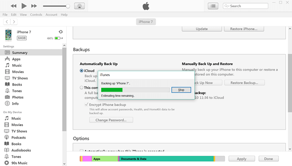 Encrypt iTunes Backup