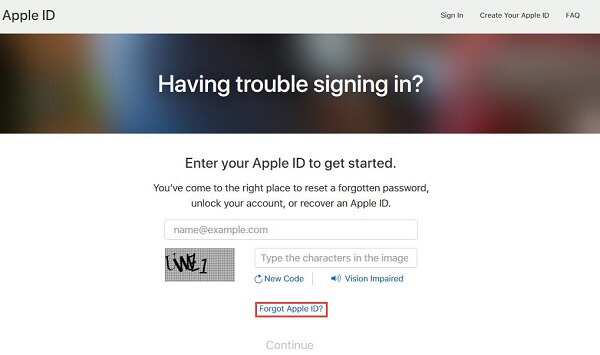 Enter Apple ID