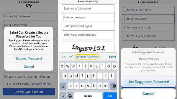 iCloud Keychain Generate Password