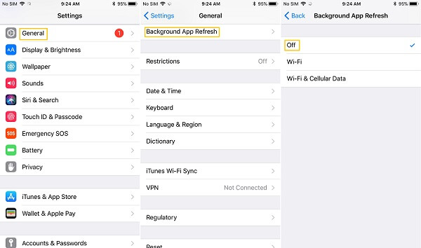 Turn Off Background App Refresh