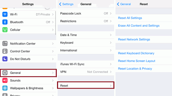 Reset All Settings on iPhone