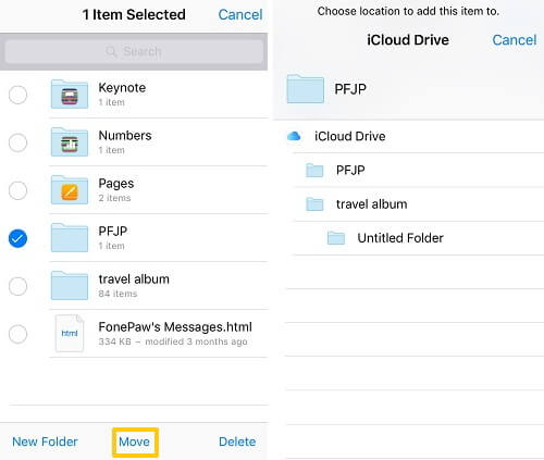 Move File on iCloud Drive