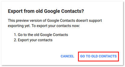 Vai a Vecchi contatti Google