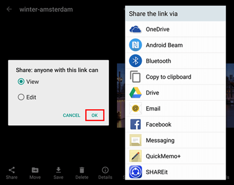 Share Android Pictures with Link